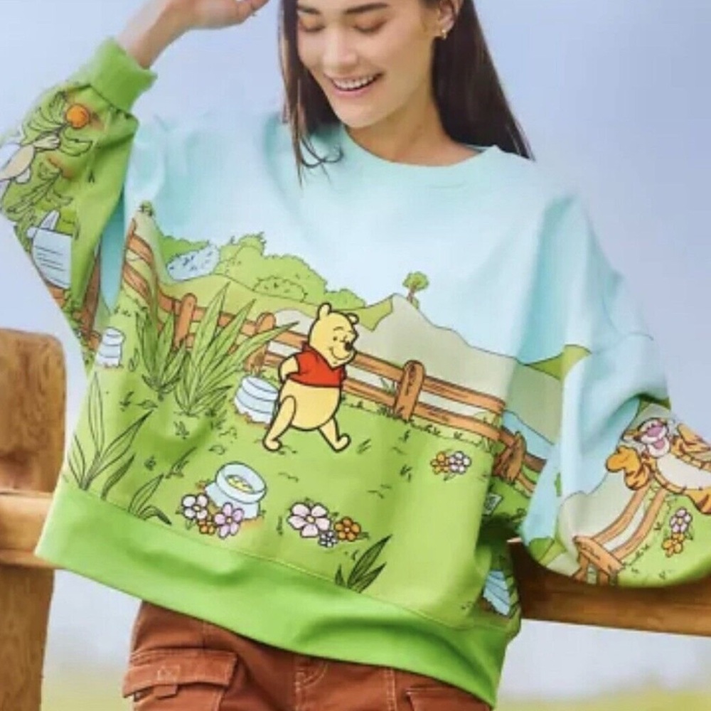 Disney Parks Winnie the Pooh and Friends Embroidered Sweatshirt
